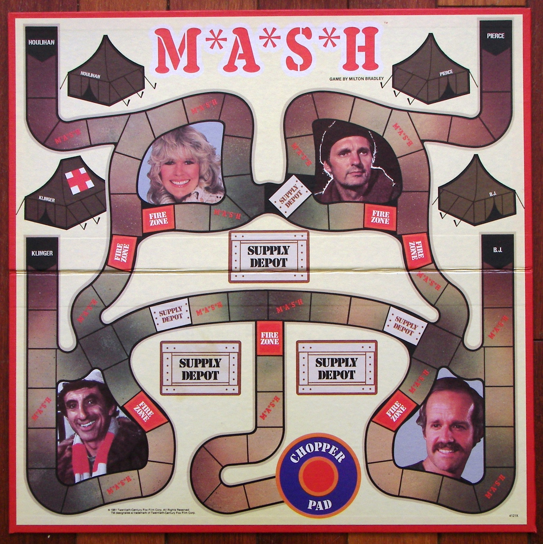 1981 M*A*S*H MASH Board Game by MB, Springfield, MA tomsk3000
