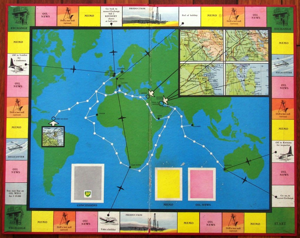 1960 Oil 'The Great Adventure' Board Game by Merit, England - tomsk3000