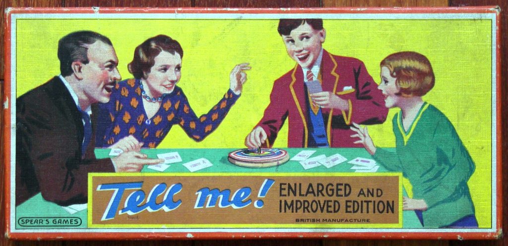 1930's Tell Me! by Spear's Games, British Manufacture - tomsk3000