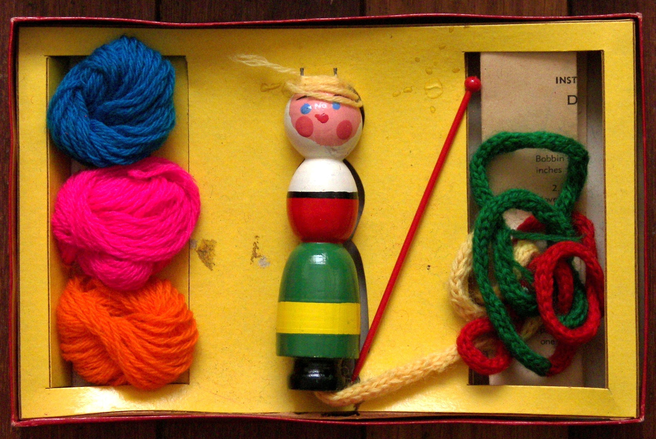 bobbin knitting doll