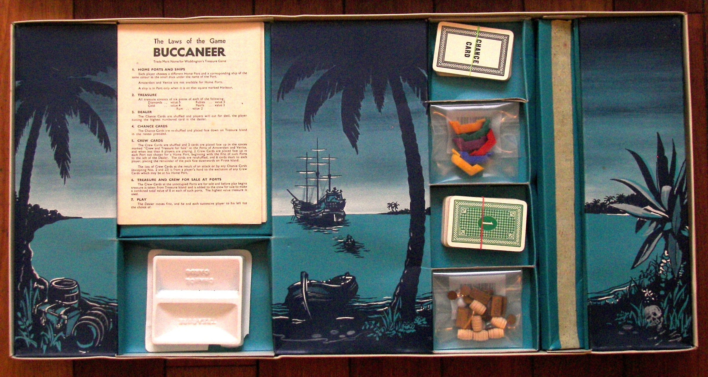 1958 Buccaneer Board Game, John Waddington, Leeds - tomsk3000