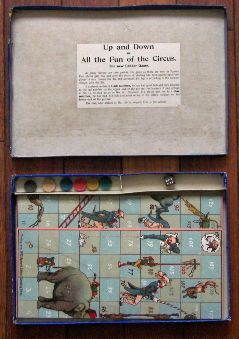 1910's Up and Down! The New Ladder Game by J W Spear & Sons, Bavaria ...