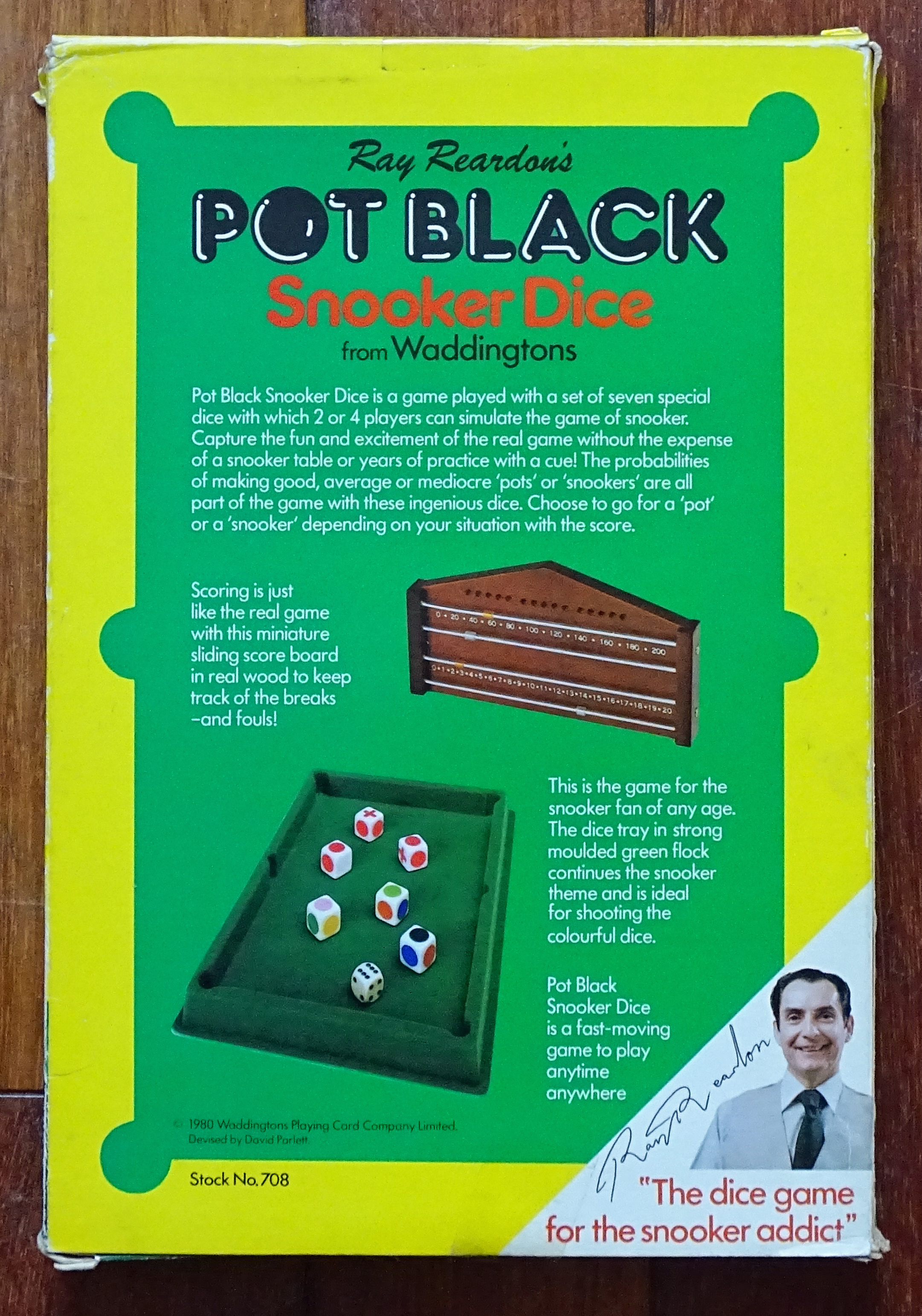 Snooker Dice game Pot Black Snookered Stocking Filler 