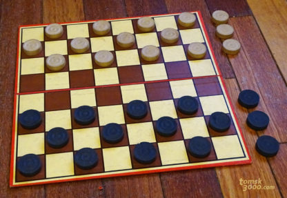 1900's Edwardian British Draughts (Checkers) Set with Board - Image 7