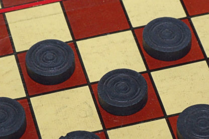 1900's Edwardian British Draughts (Checkers) Set with Board - Image 9