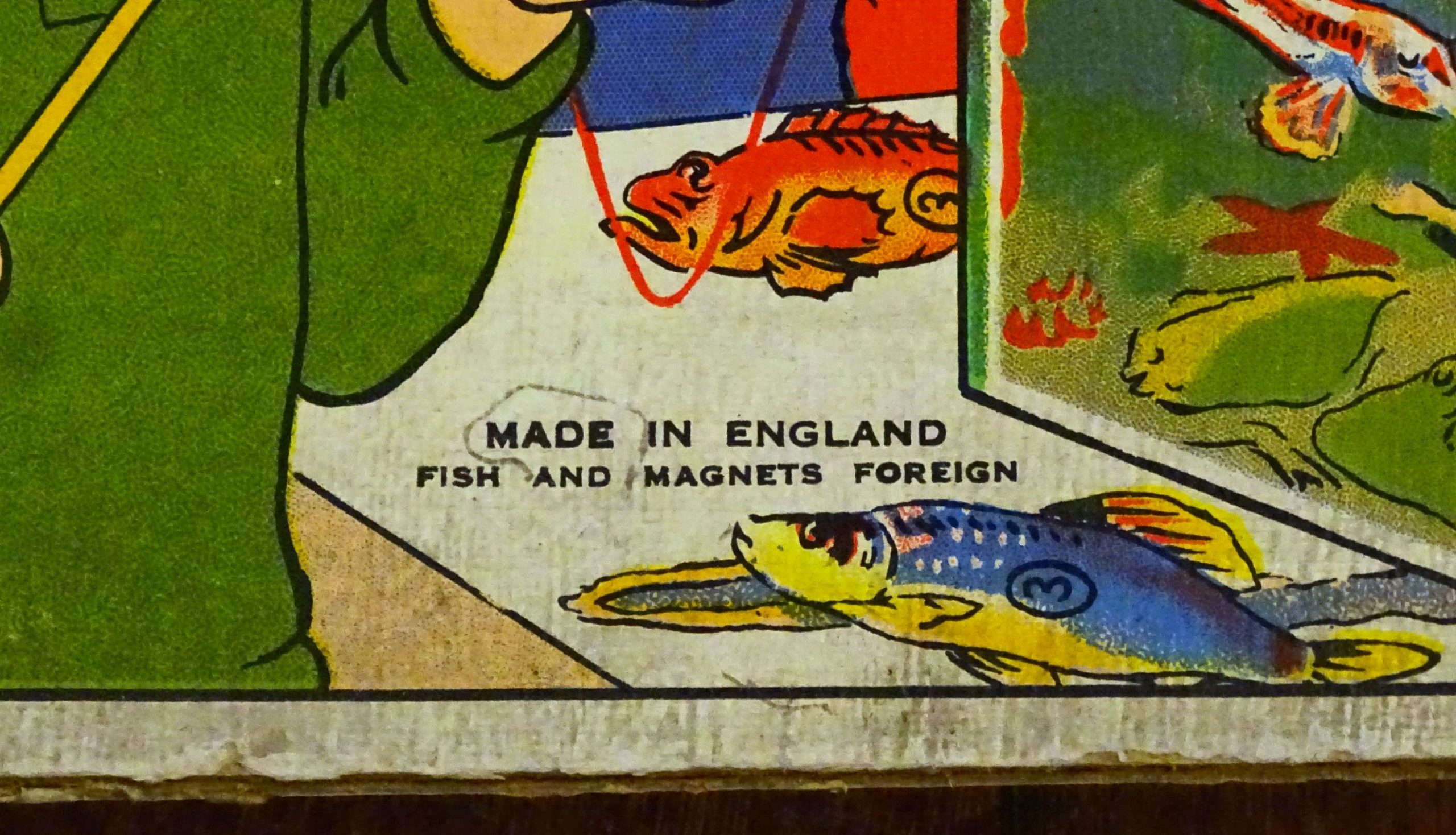 Antique Magnetic Fishing Game Folding Fish Pond Game, Hendrickson