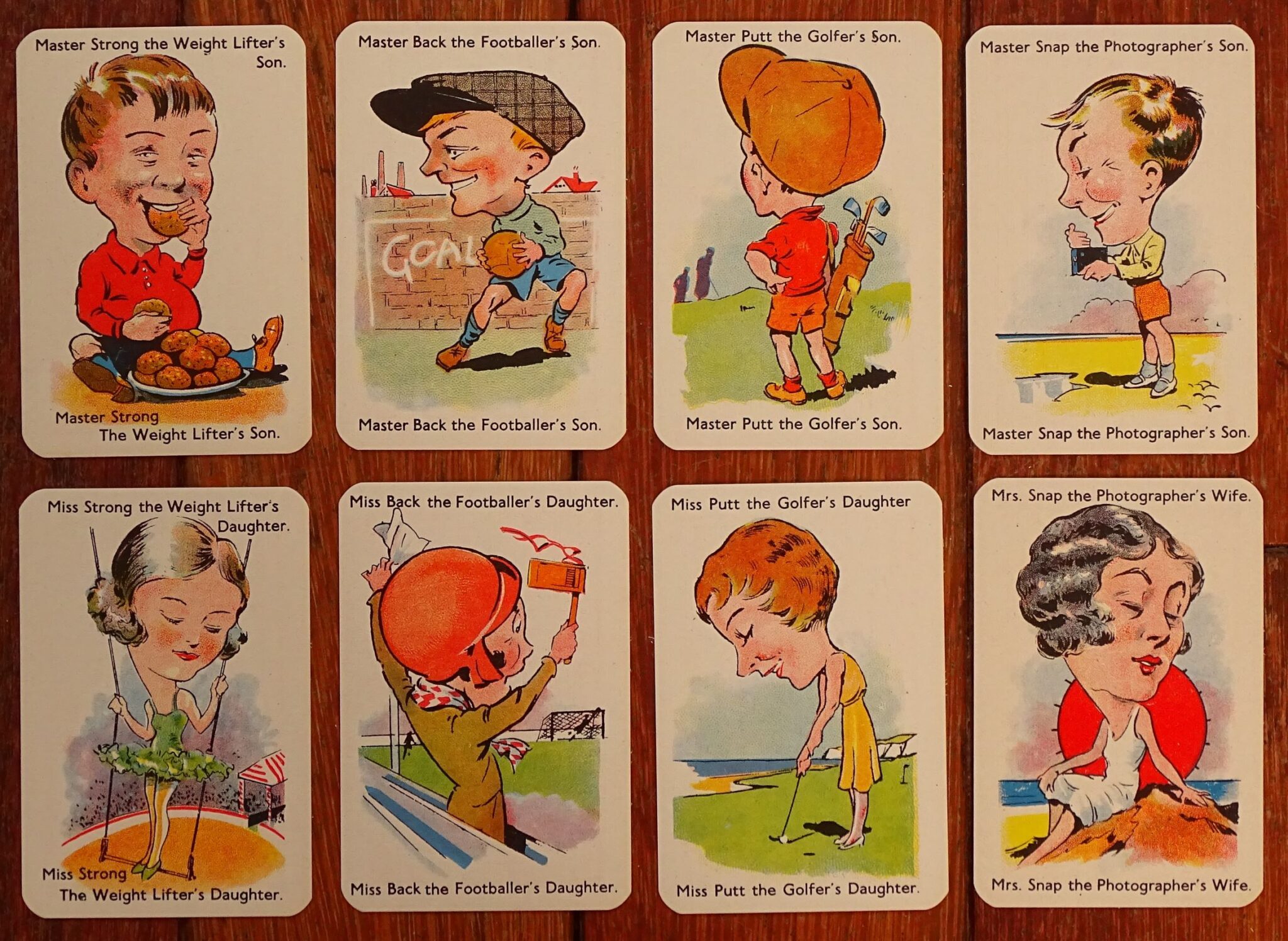 1935 Happy Families Card Game Promotional Deck produced for Nestlé ...