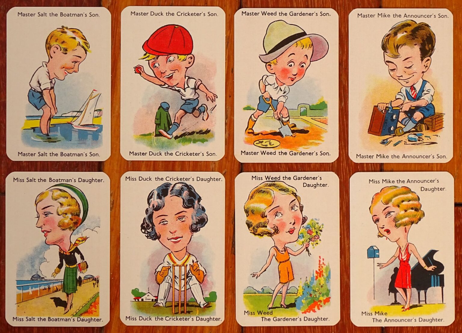 1935 Happy Families Card Game Promotional Deck produced for Nestlé ...