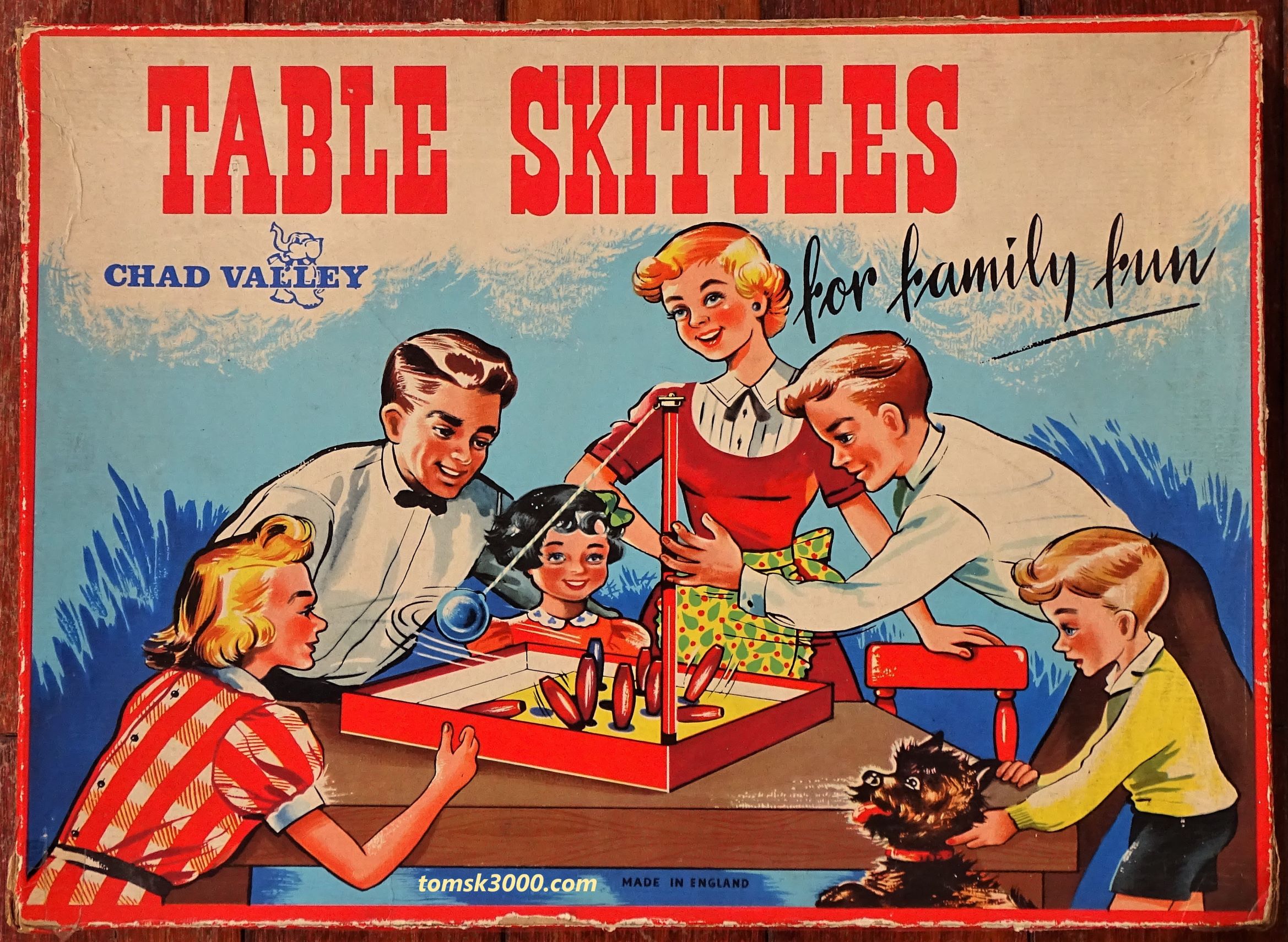 1960's Table Skittles Game by Chad Valley, England - tomsk3000