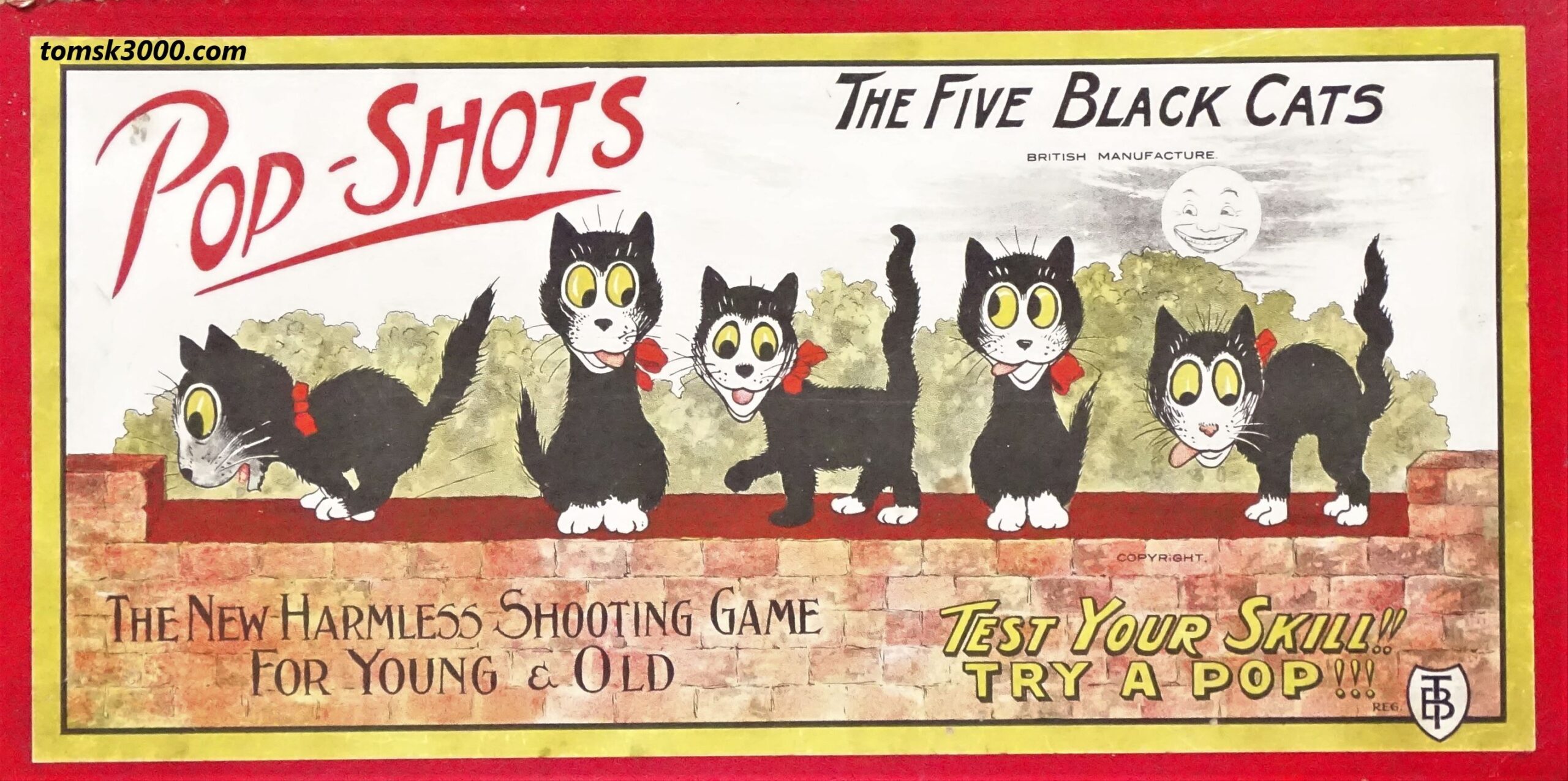 1930s Pop-Shots The Five Black Cats Shooting Game, England