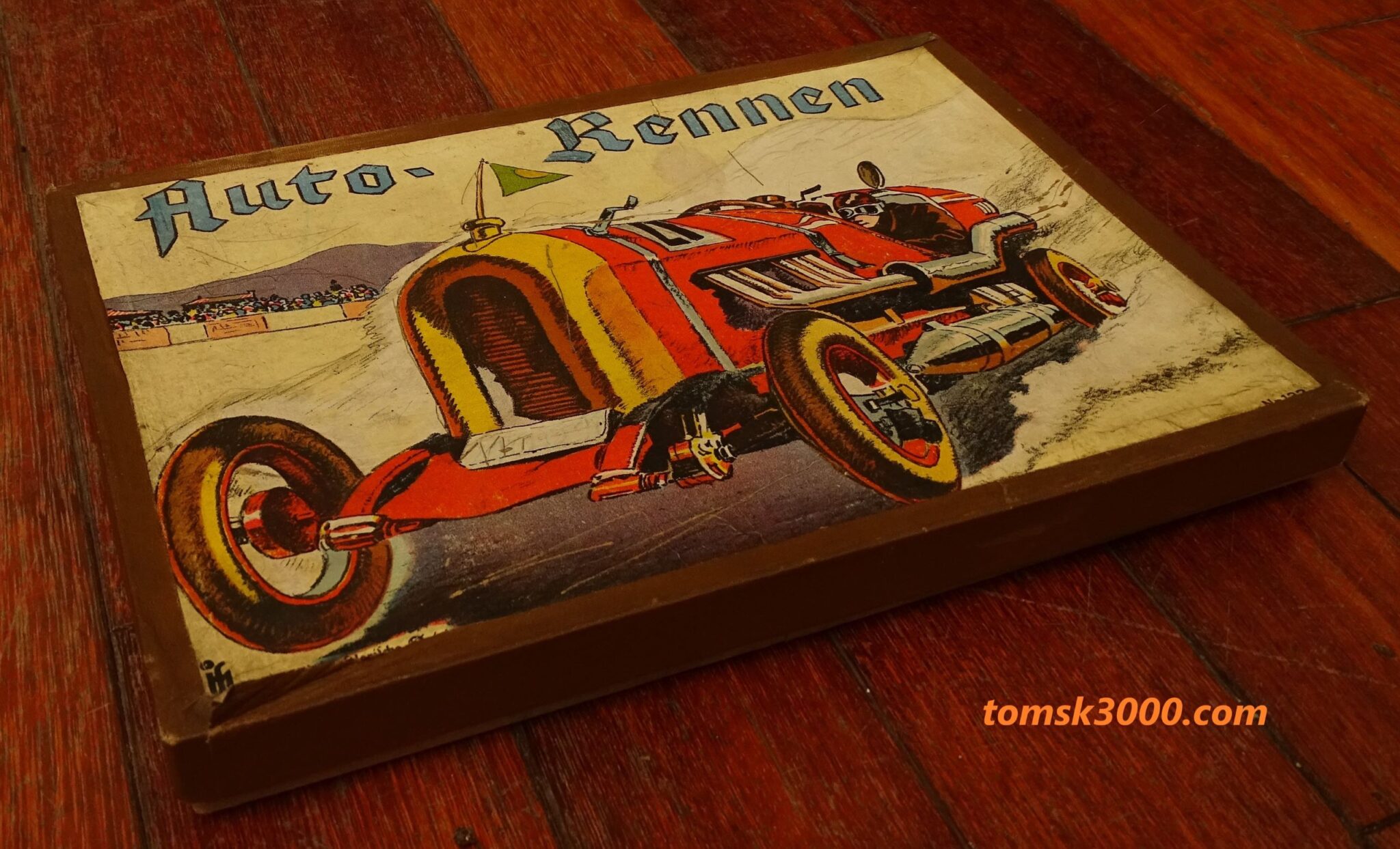 1920's Auto-Rennen (Car Run) Motor Race Board Game, Germany - tomsk3000