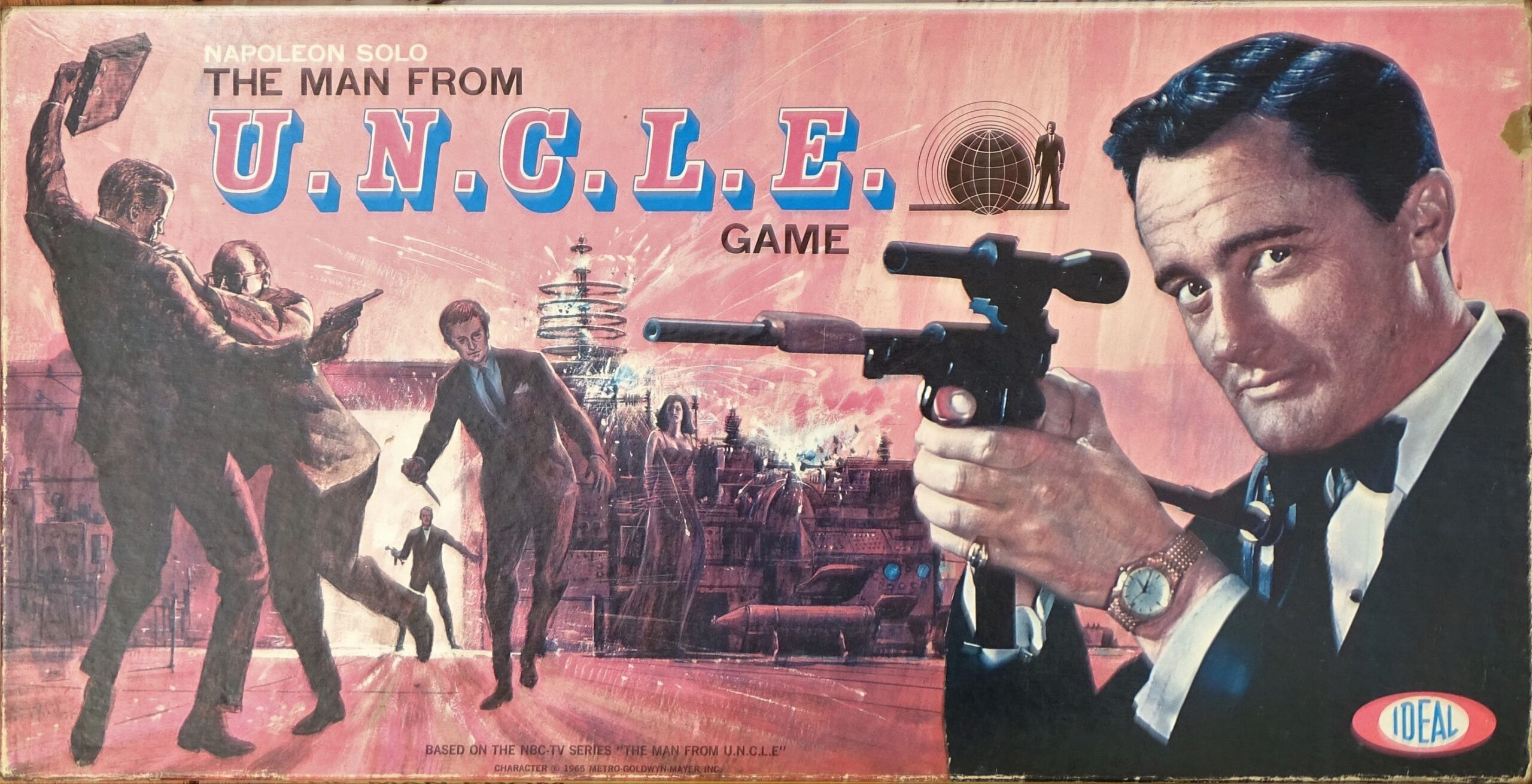 1965 Napoleon Solo The Man from U.N.C.L.E. Board Game, U.S.A. - tomsk3000