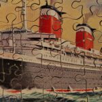1950's "Victory" Wooden Jigsaw SS United States Liner by G J Hayter, England - Image 8