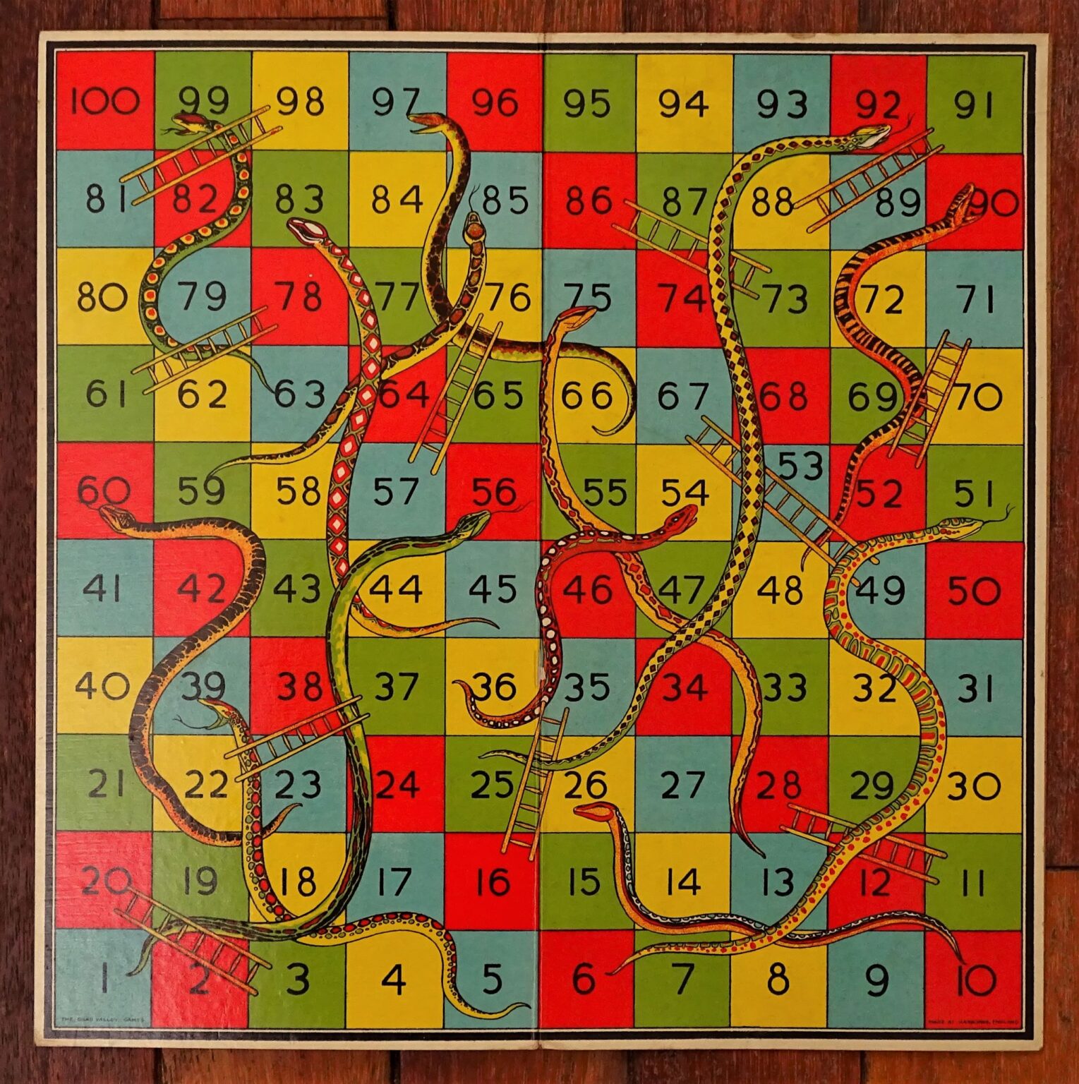 1920's Snakes and Ladders by Chad Valley, England - tomsk3000