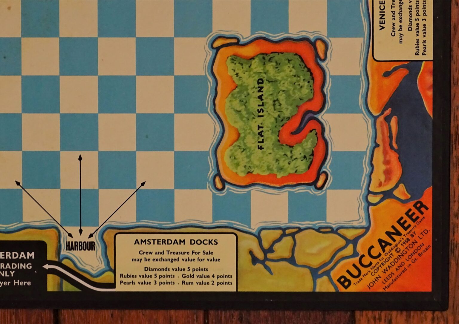 1958 Buccaneer Board Game, John Waddington, Leeds - tomsk3000