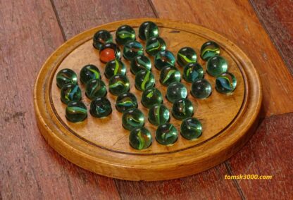 1900's Edwardian Wooden Solitaire Board, England