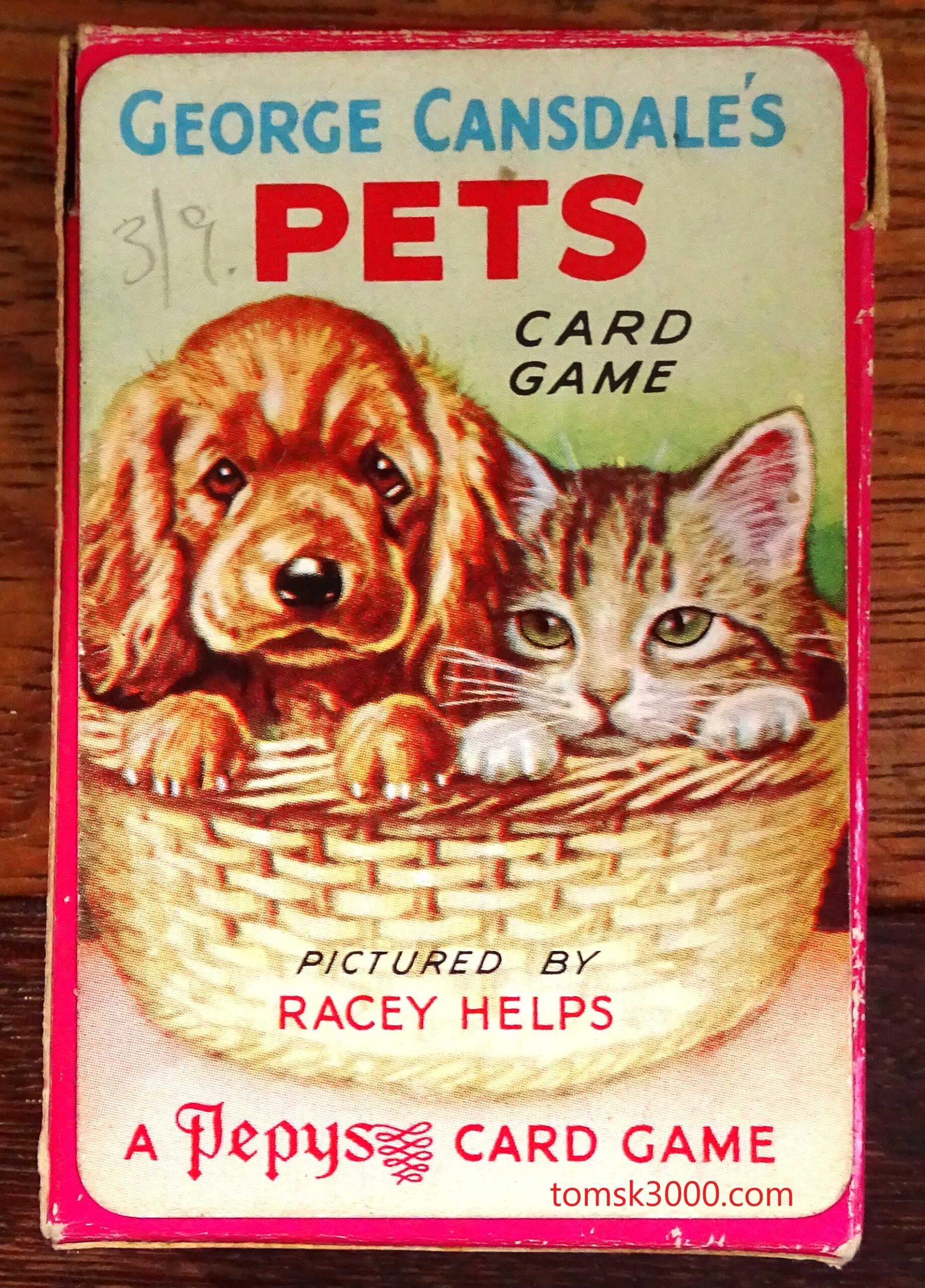 1955 George Cansdale's Pets Card Game by Pepys, England
