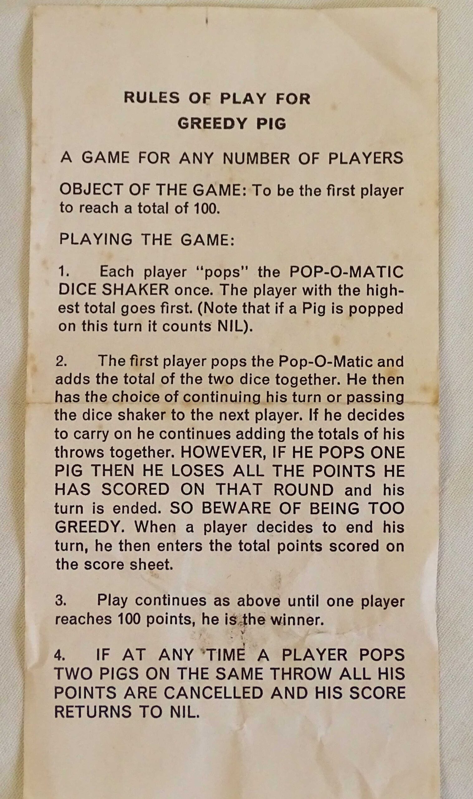 1975 Greedy Pig Dice Game by Peter Pan Playthings, England - Image 9