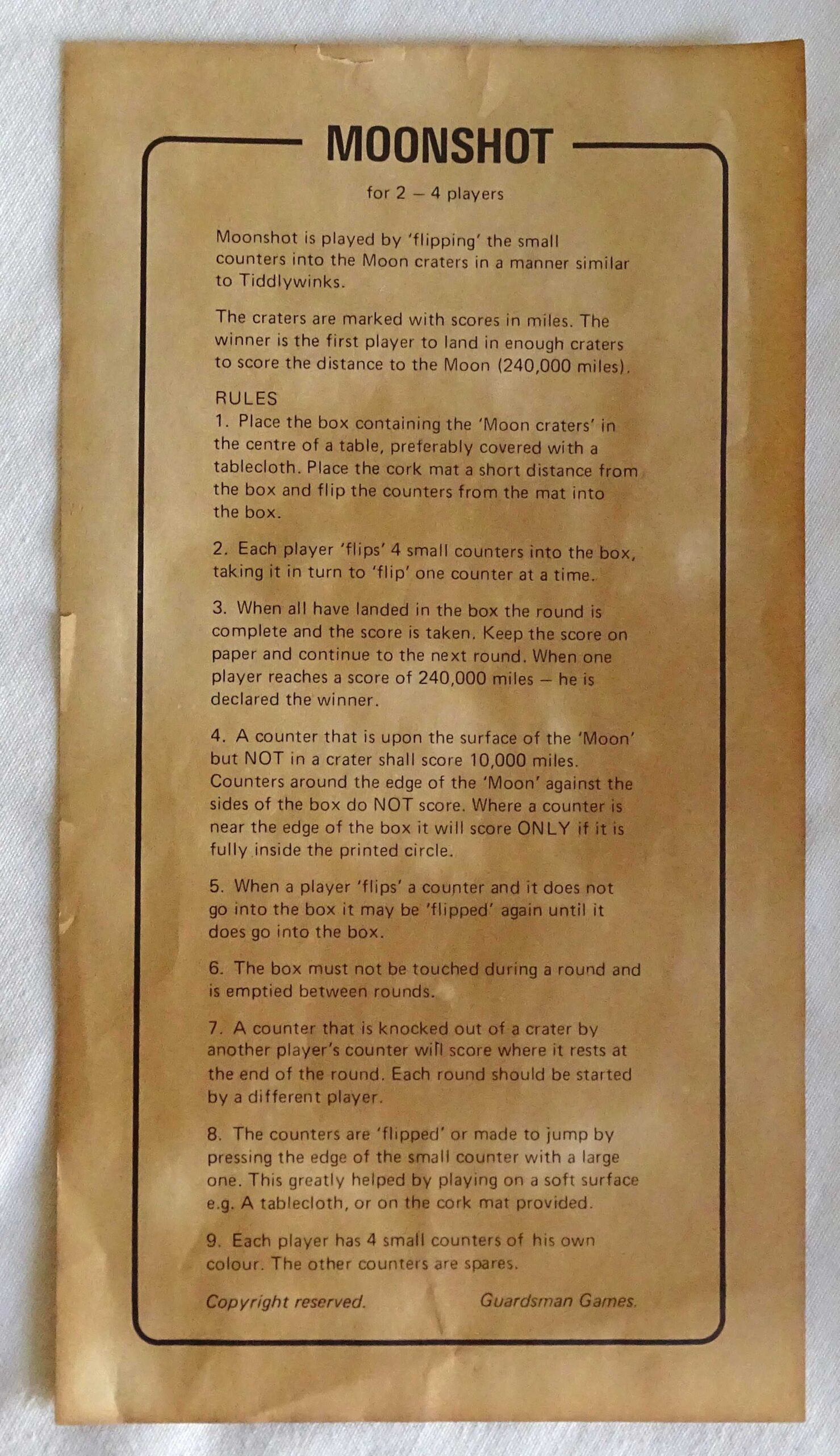 1960's Moonshot by Guardsman Games, England - Image 8