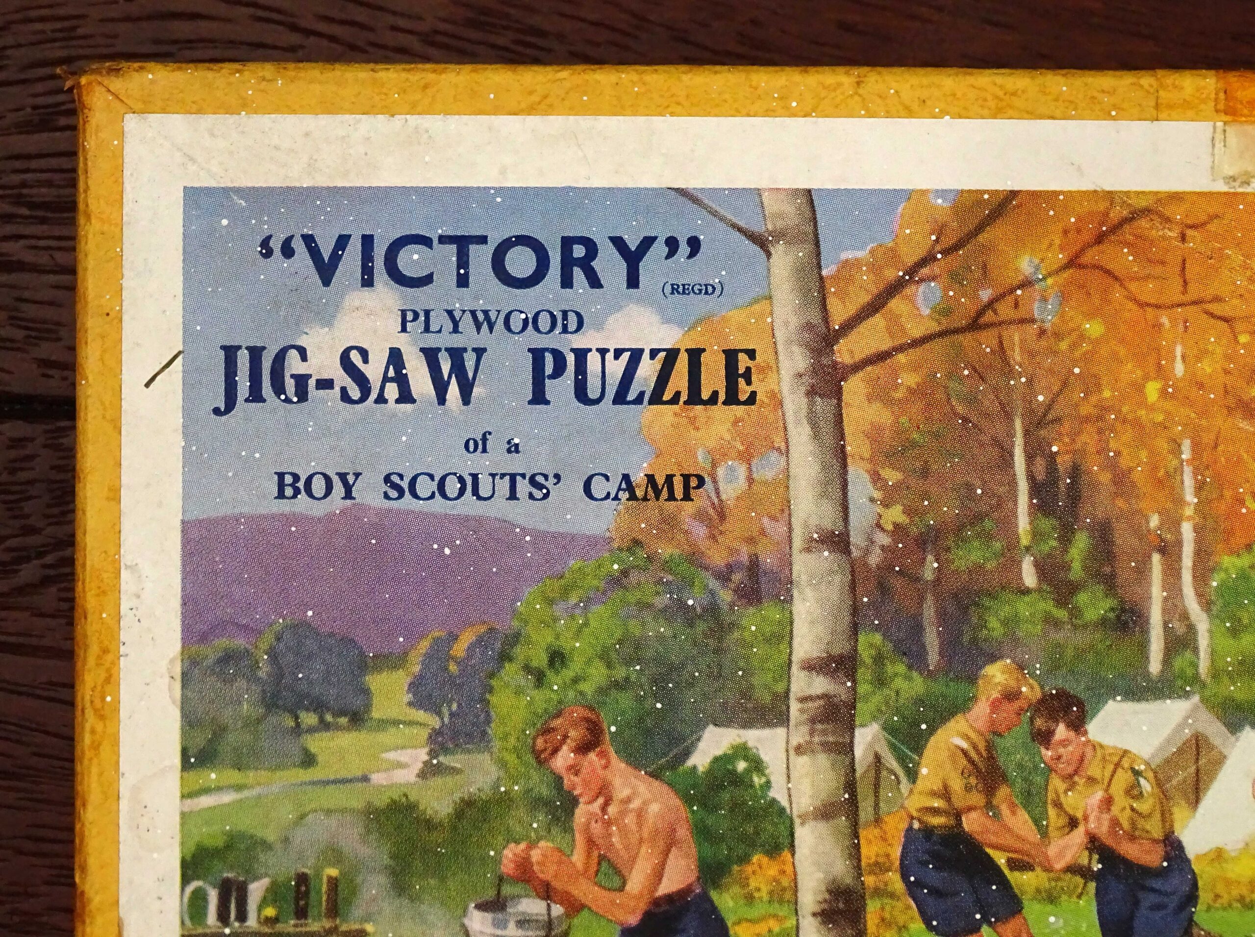 1950's Scouts' Camp Wooden Jigsaw by G.J. Hayter, England - Image 2