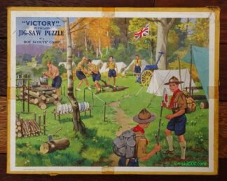 1950's Scouts' Camp Wooden Jigsaw by G.J. Hayter, England