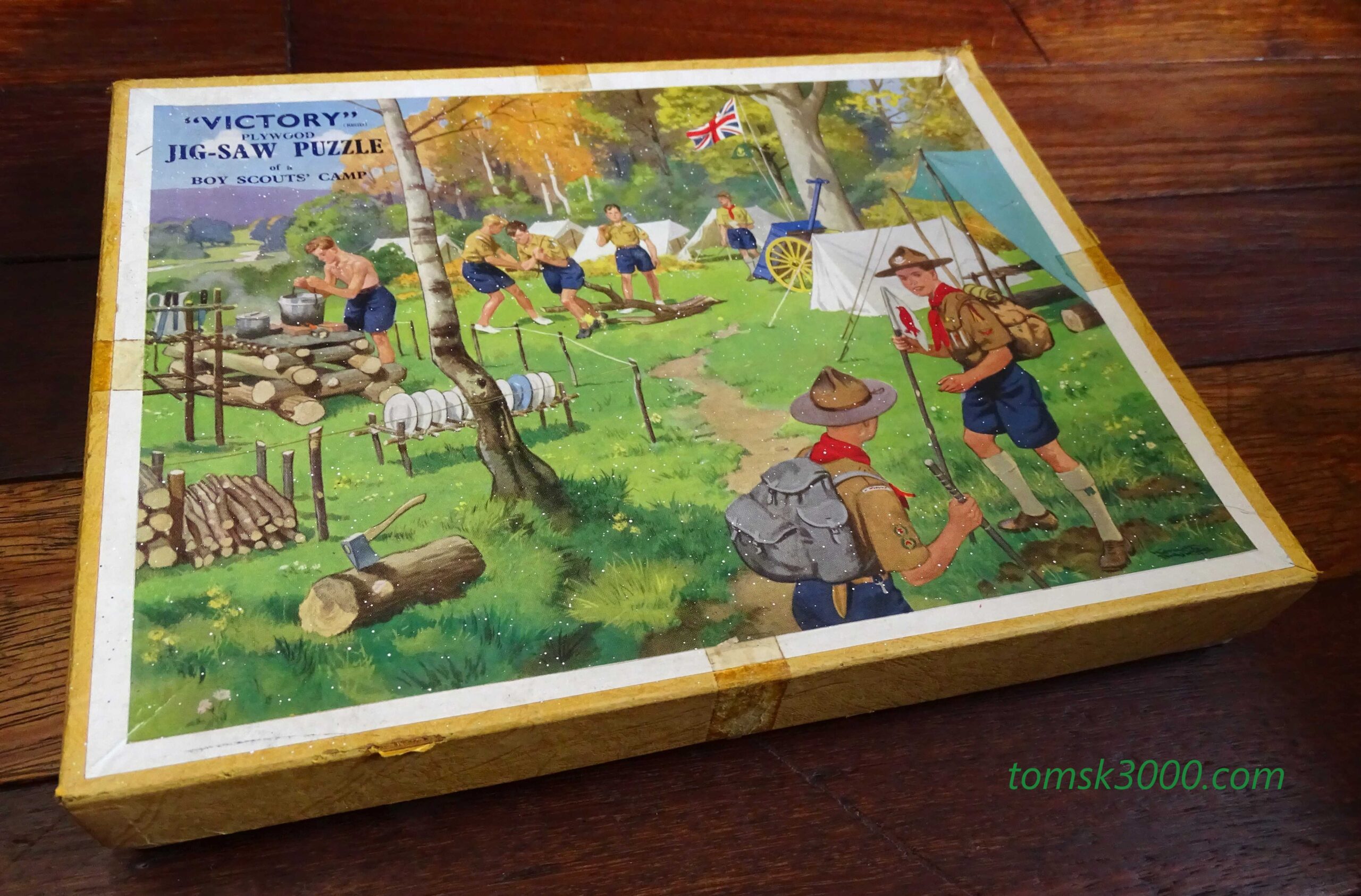 1950's Scouts' Camp Wooden Jigsaw by G.J. Hayter, England - Image 10