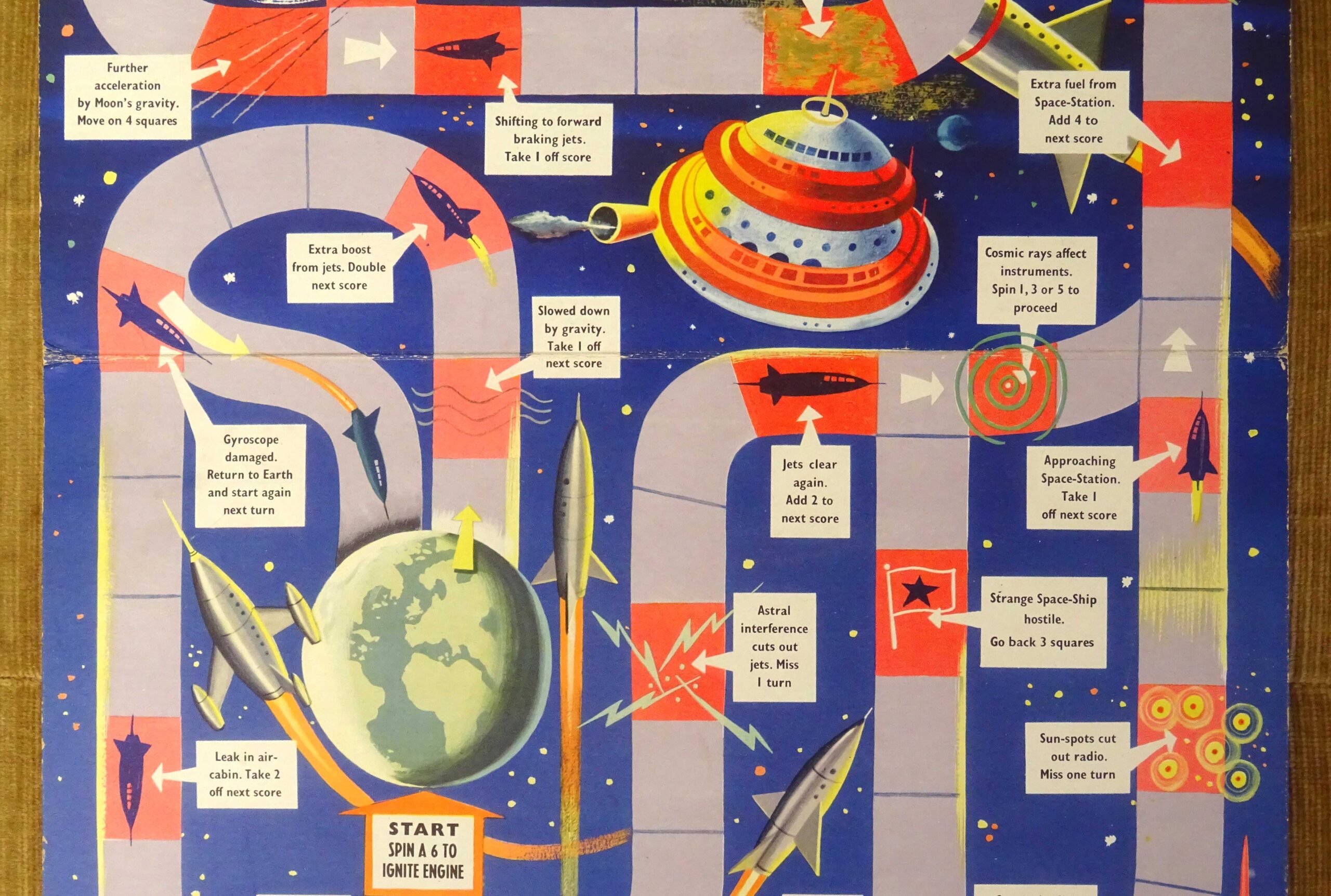 1955 Fry's Trip To The Moon Space Game Board, England - Image 3