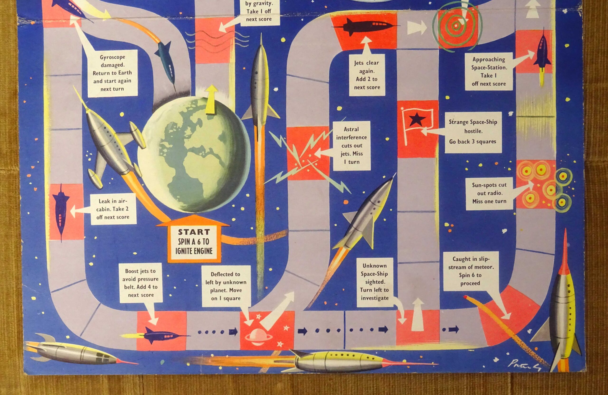 1955 Fry's Trip To The Moon Space Game Board, England - Image 4