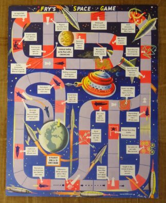 1955 Fry's Trip To The Moon Space Game Board, England