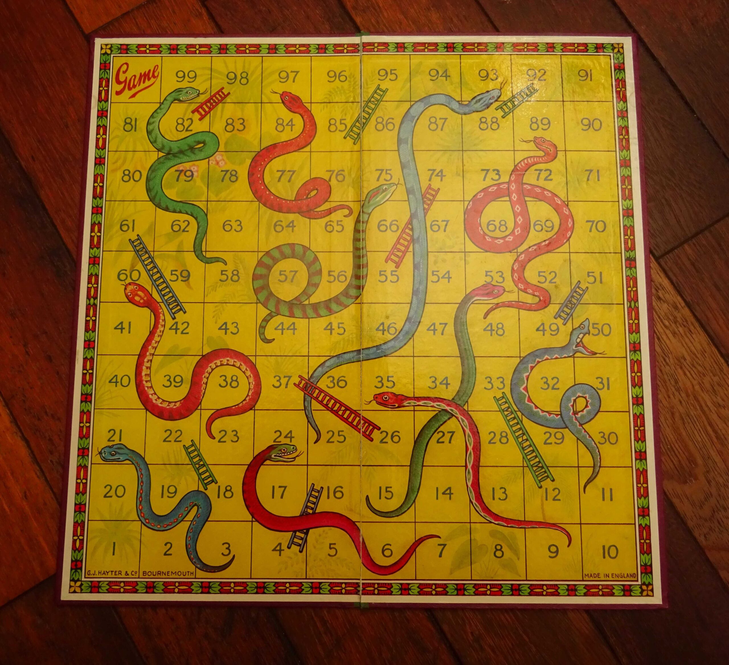 1930's Snakes and Ladders by G J Hayter of Bournemouth, England - Image 4
