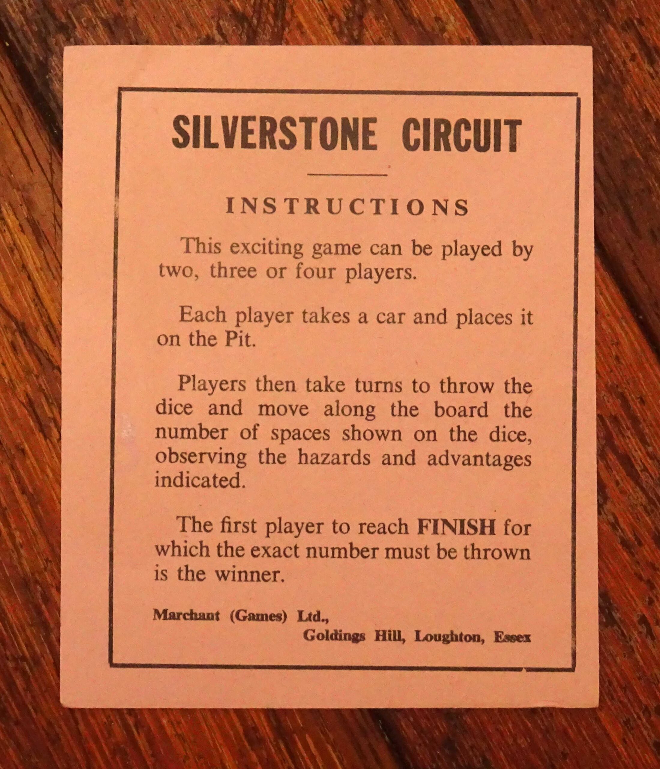 1960's Silverstone Circuit by Marchant Games, England - Image 7