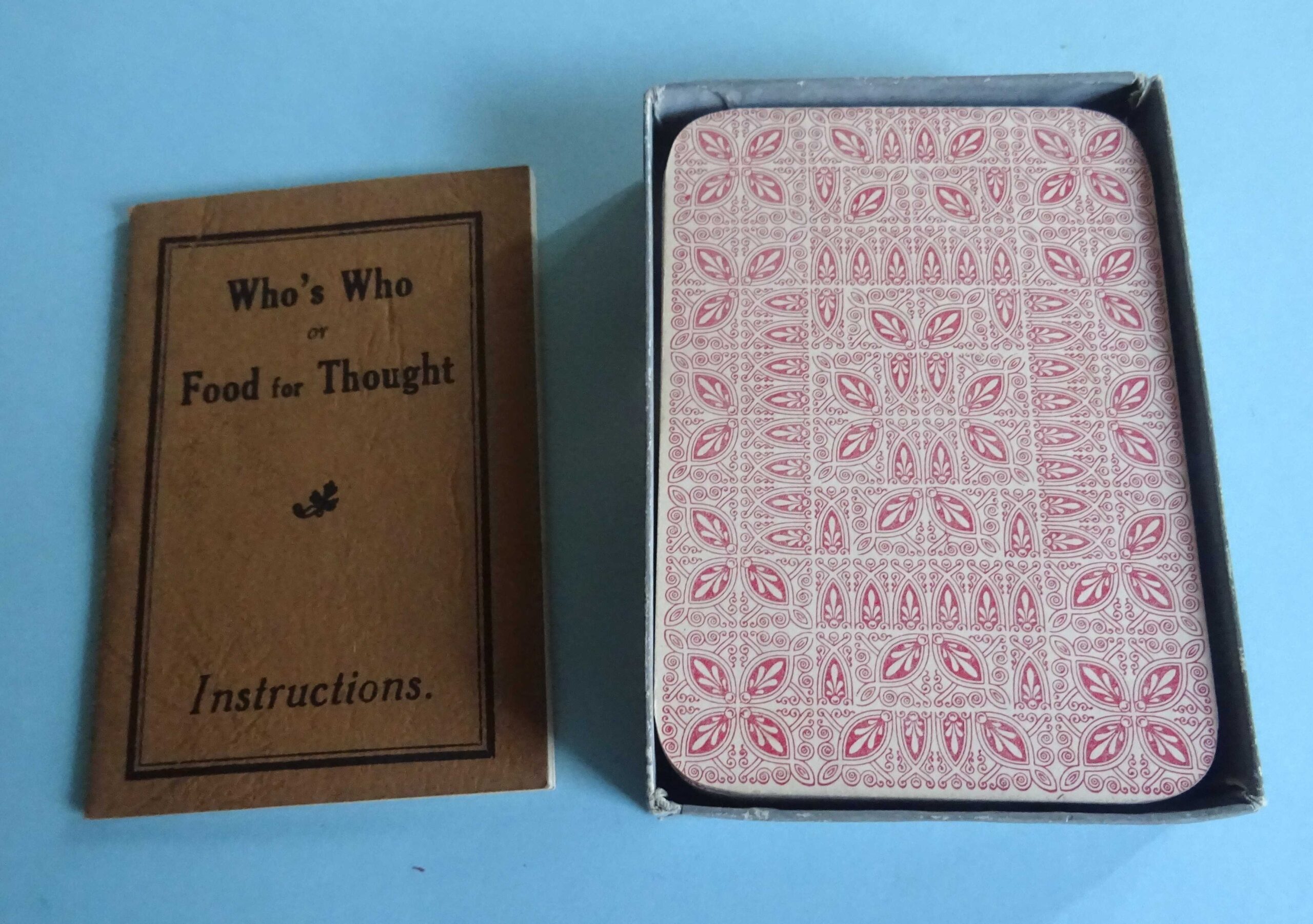 1939 Who's Who or Food For Thought WWII Card Game, England - Image 4
