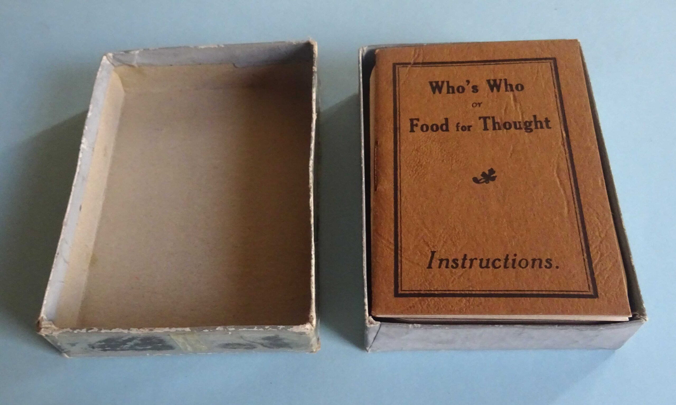 1939 Who's Who or Food For Thought WWII Card Game, England - Image 3