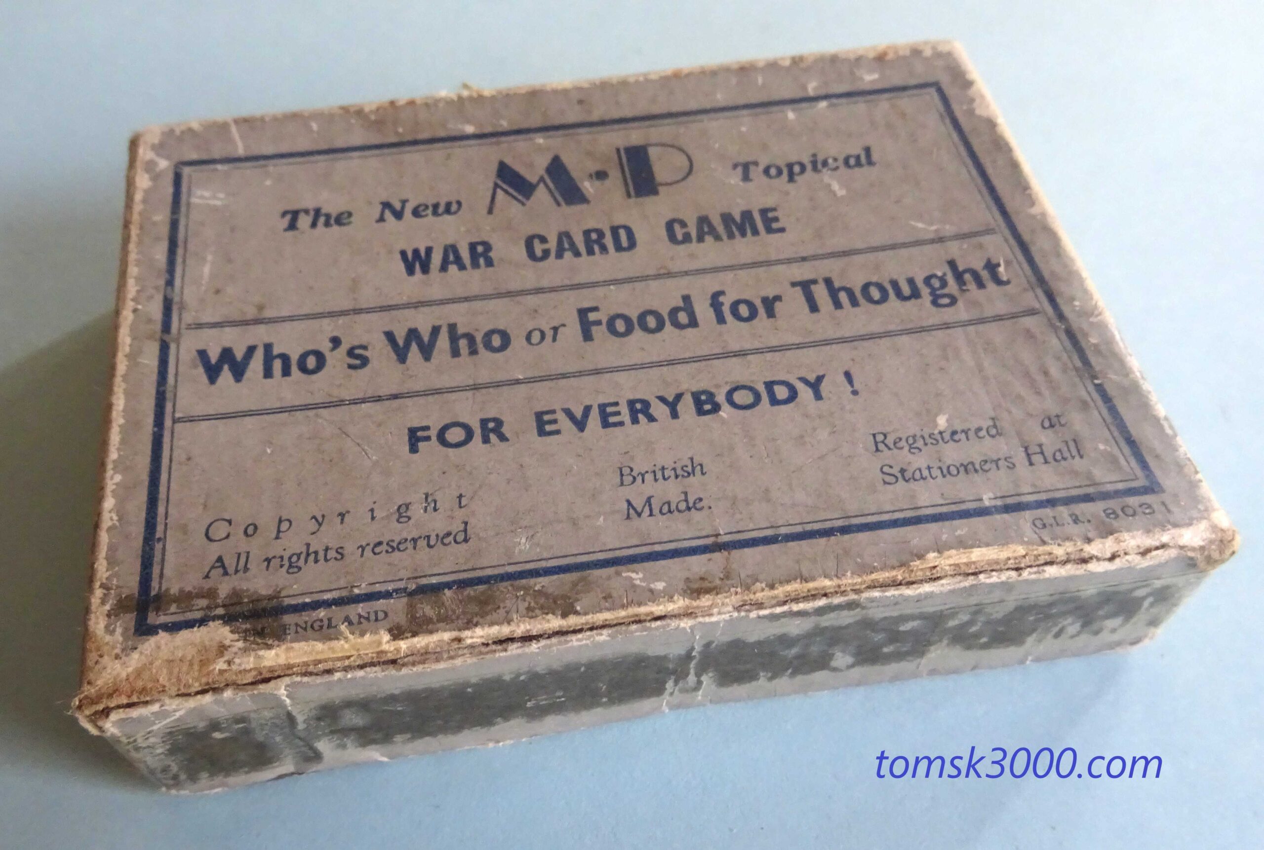 1939 Who's Who or Food For Thought WWII Card Game, England - Image 13